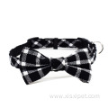 Cute Classic Plaid Bow Tie Puppy Dog Collar